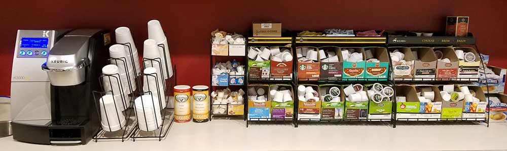 Perks and Provisions break room