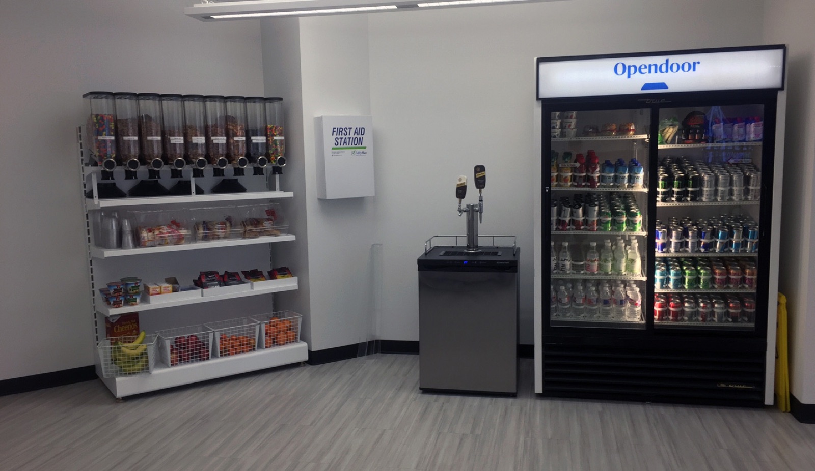 Modern Austin office breakroom