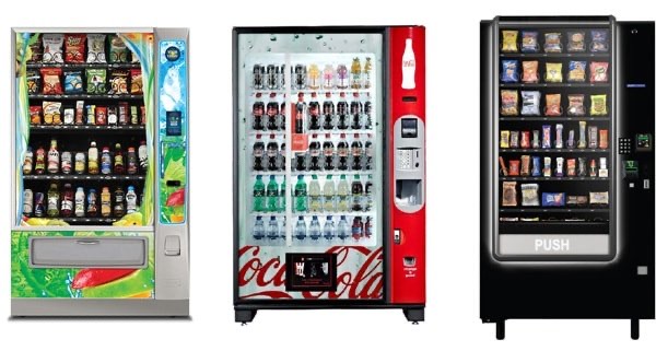 Three vending machines